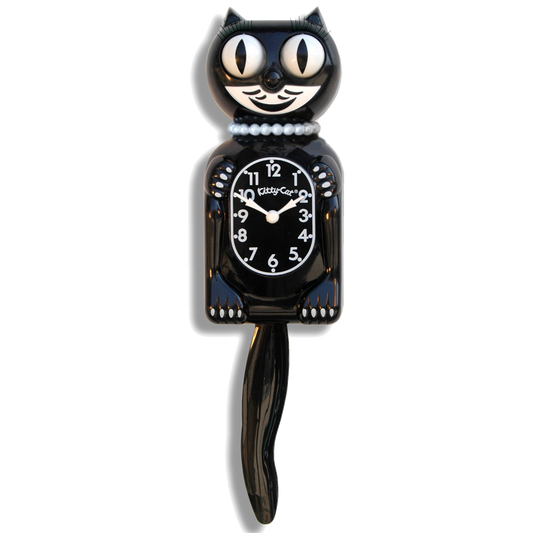 Classic Black Miss Kitty-Cat® Klock