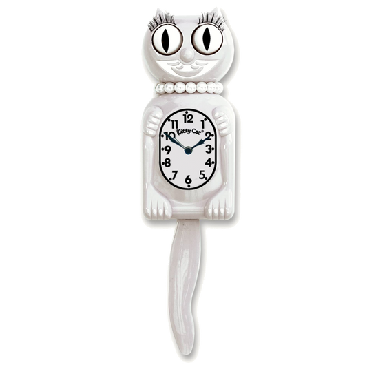White Miss Kitty-Cat® Klock