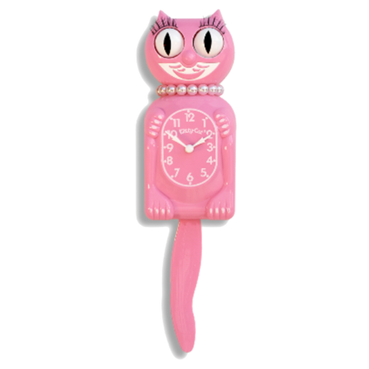 Pink Satin Miss Kitty-Cat® Klock
